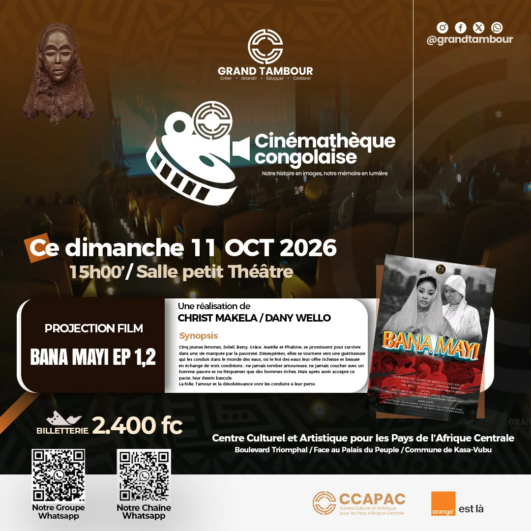 Cinémathèque congolaise : au Grand Tambour, le cinéma célèbre aussi l’amour